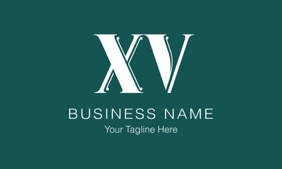 XV X xv initial logo | initial based abstract modern minimal creative logo, vector template image. luxury logotype logo, real estate homie logo. typography logo. initials logo