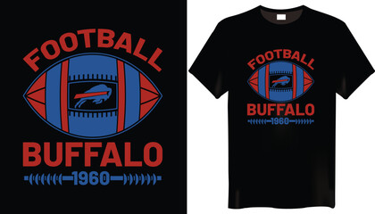 Football Buffalo 1960 Football T-Shirt Design