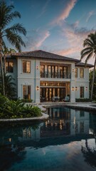A view of a beautiful and stunning mansion in Miami, visualized from a real source.