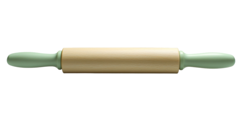 Rolling Pin: This image showcases a rolling pin, an essential baking tool, ready for creating culinary delights. The rolling pin is set against a neutral backdrop.