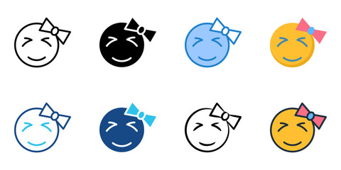 Trendy icon set multiple style collection 
