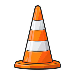 Safety Cone: A bold, digitally-crafted image showcases a bright orange safety cone, a symbol of caution and guidance, ideal for construction projects, traffic management, or any scenario.