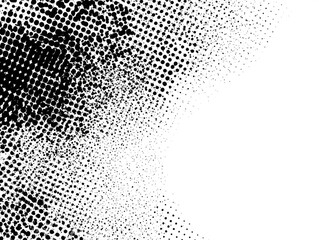 Abstract black and white halftone pattern,  gradient effect