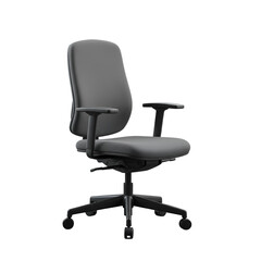 3D Rendered Chair Isolated on Transparent Background Modern Ergonomic Design