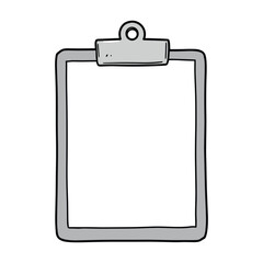 Blank clipboard with metal clip illustration &ndash; stock vector flat illustration