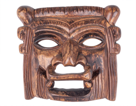 Authentic tribal wooden mask captures ancient cultural heritage and artistic expression