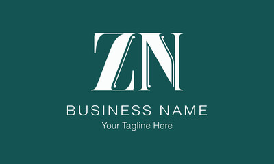 ZN Z zn initial logo | initial based abstract modern minimal creative logo, vector template image. luxury logotype logo, real estate homie logo. typography logo. initials logo