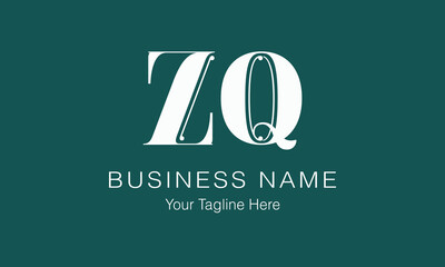 ZQ Z zq initial logo | initial based abstract modern minimal creative logo, vector template image. luxury logotype logo, real estate homie logo. typography logo. initials logo