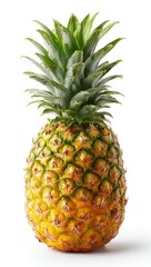 Fresh pineapple, whole, vibrant yellow and green