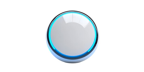 Futuristic Smart Home Sensor with Blank Design Isolated on Transparent Background