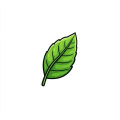 Obraz premium Vibrant green leaf illustration