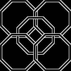 Complex Interlocking Octagon Geometry Pattern