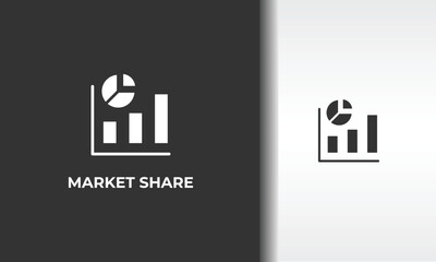 Market Share Vector, Icon Or Logo Sign Isolated Symbol Illustration