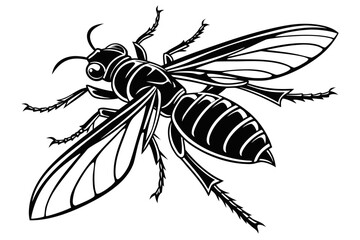 Thrip animal sihouette black vector