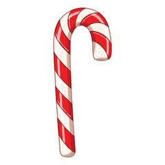 Red and white candy cane illustration – stock vector flat illustration