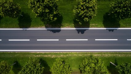 top view of road