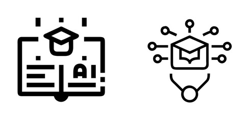 AI Education and Intelligent Learning Technology Icon