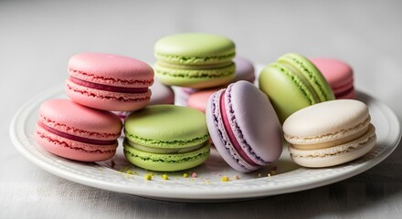 Macarons assorted French colors