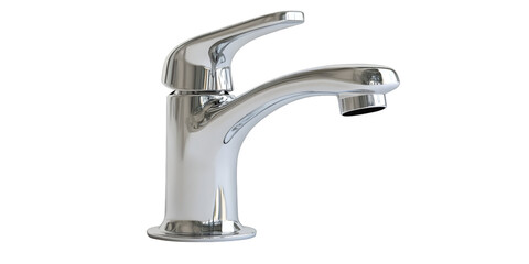 Luxury Smart Home Faucet with Blank Display Isolated on Transparent Background