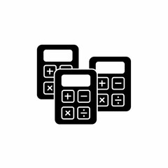 Black calculator. Calculator. icon symbol. Calculator vector, isolated on white background. Vector icon.