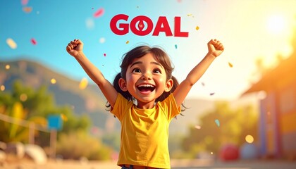 A Girl With Goals – Ambitious Female Vector Illustration

