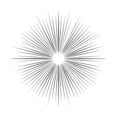Obraz premium Circular radiating lines creating a sunburst effect