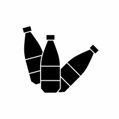 Black botle. Bottle icon symbol. Bottle vector, isolated on white background. Vector icon.