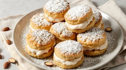 Travesseiros Portuguese almond cream pastry