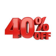 3D Discount Percentage Symbol - Sale, Promotion and Marketing Offer