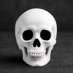Fototapeta premium a skull with its eyes closed in a peaceful, contemplative expression.