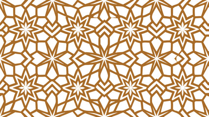 Seamless Islamic geometric pattern with eight pointed stars and polygons islamic pattern