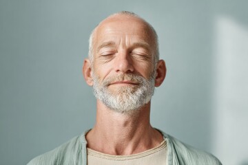 Obraz premium Professional Healthcare Education Image of Elderly Man with Facial Paralysis from Lyme Disease for Clinical Awareness and Medical Marketing Campaigns