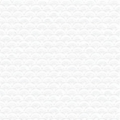 Seamless White Scallop Pattern with Subtle Gray Texture vector