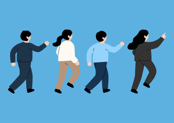 Vector illustration of office workers.