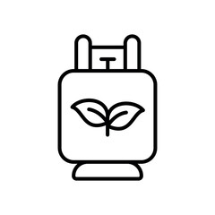 Biogas Icon – Renewable Energy and Clean Fuel Symbol