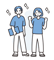 研修医の全身イラスト