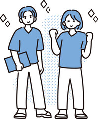 研修医の全身イラスト