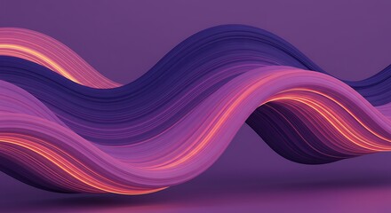 Abstract flowing ribbons of purple and orange hues, creating a dynamic and artistic visual effect.
