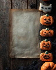 Vibrant Halloween pumpkins and festive autumn decorations including carved jack-o'-lanterns spooky theme harvest festival seasonal decor and celebration accessories