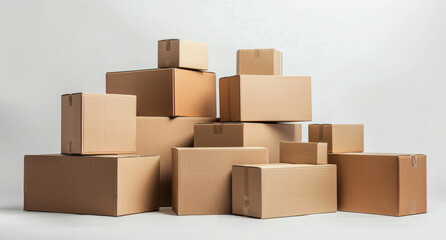 Obraz premium 3D-Illustration Umzugskartone