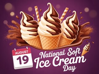 Celebrate national soft ice cream day on august 19th with delicious swirls and cones
