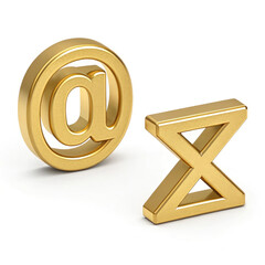 golden e mail symbol