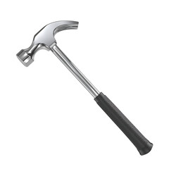 Isolated claw hammer illustration presents the tool's design with a focus on the handle grip detail