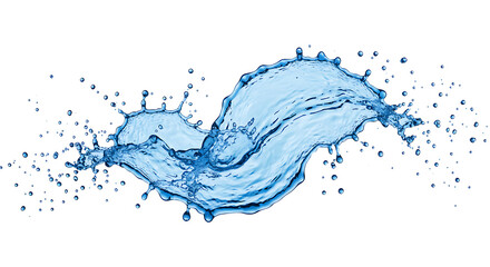 Obraz premium Clear refreshing water splash isolated on white background