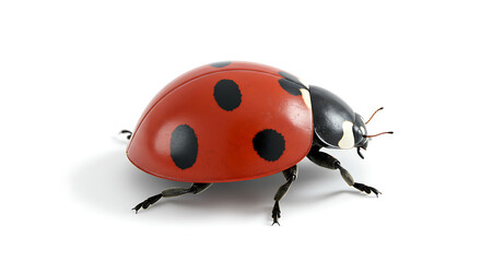 Ladybug beetles isolated on white background