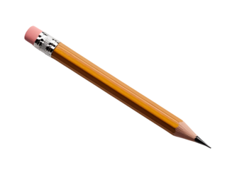 Pencil isolated for writing, drawing, art projects, and creative design.