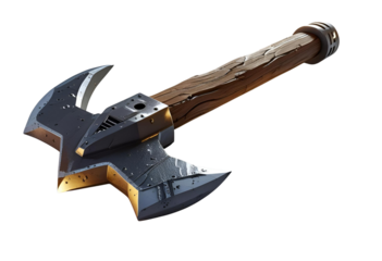 Pickaxe mining tool icon 3D rendering isolated for work display.