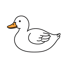 silhouette image of a duck with a transparent background