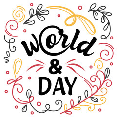 WORLD AMPERSAND DAY vector illustration