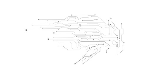Abstract digital background with technology circuit board texture. Electronic motherboard illustration. Communication and engineering concept. Vector ...